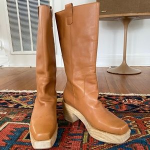 Rachel Comey wooden platform boots clogs